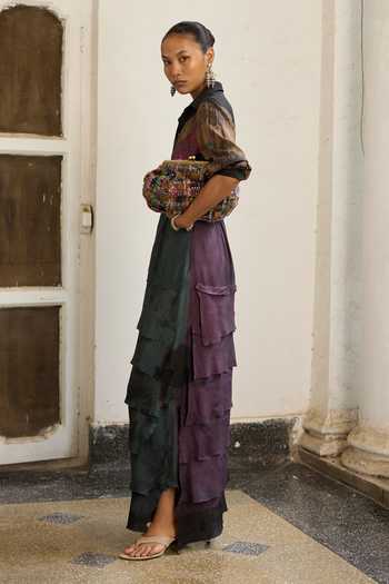 Medha Flappy Tie Dye Pattern Skirt 