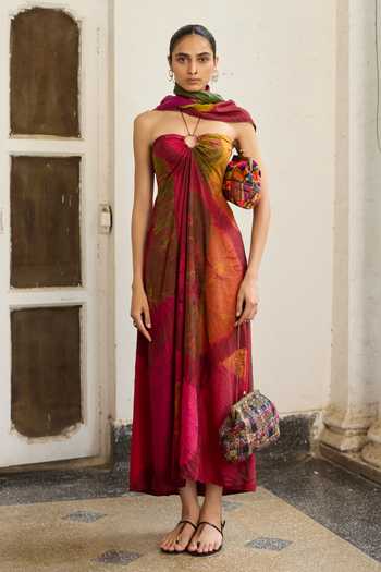 Medha Nebula Tie Dye Pattern Dress 