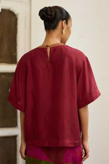 Medha Orbit Silk Tie Dye T Shirt 