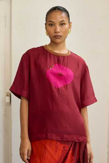Medha Orbit Silk Tie Dye T Shirt 