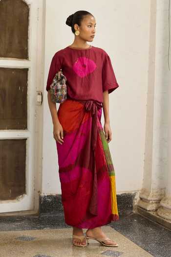 Medha Kaleidoscope Bandhani Pattern Skirt 