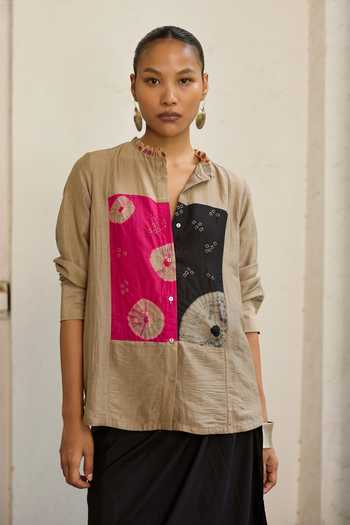 Medha Geodes Bandhani Pattern Shirt 