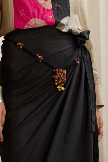 Medha Noir Wrap Skirt 