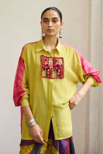 Medha Banjara Patchwork Embroidered Shirt 
