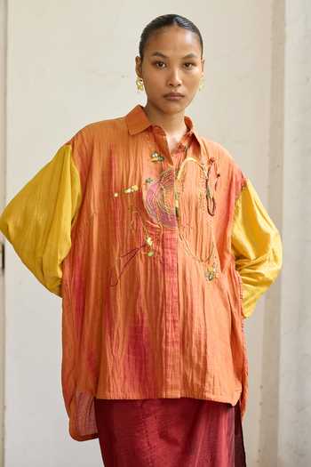 Medha Sonnet Abstract Embroidered Shirt 