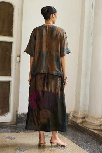 Medha Earth Tie Dye Pattern Skirt 