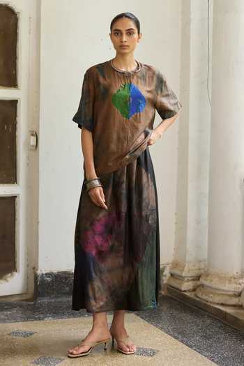Medha Earth Tie Dye Pattern Skirt 