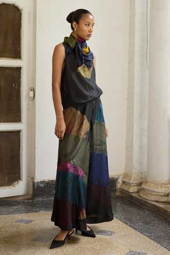 Medha Earth Tie Dye Pattern Palazzo 