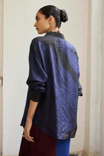 Medha Dark Flow Tie Dye Pattern Shirt 
