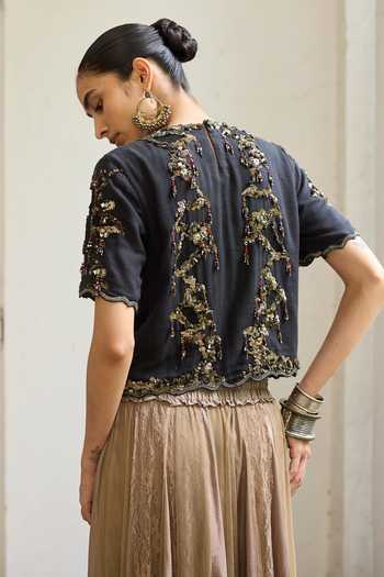 Medha Galaxy Embroidered T Shirt 