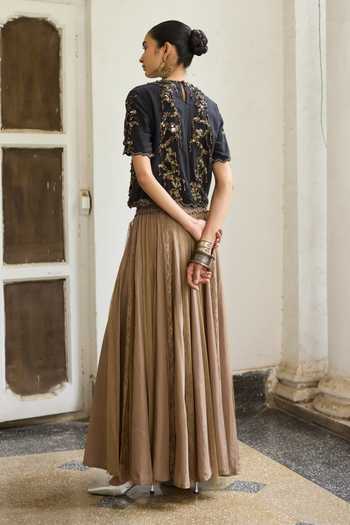 Medha Freefall Lace Work Skirt 