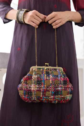 Medha Hand Embroidered Cotton Bag 
