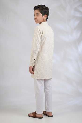 SPRING BREAK Sequin Embroidered Kurta Set 
