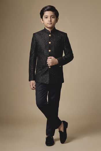 SPRING BREAK Geometric Embroidered Bandhgala Jacket