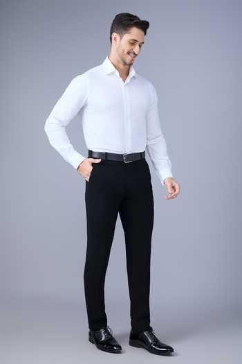 Varoin Marwah White Cotton Oxford Executive Shirt Online at Aza Fashions Varoin Marwah_White Cotton Oxford Executive Shirt _Online_at_Aza_Fashions
