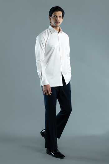 Varoin Marwah Pink Cotton Shard Textured Pattern Shirt Online at Aza Fashions Varoin Marwah_Pink Cotton Shard Textured Pattern Shirt _Online_at_Aza_Fashions