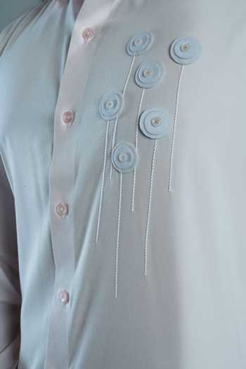 Buy_Varoin Marwah_Pink Cotton Neo Rosette Embroidered Shirt 