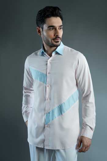 Varoin Marwah Diagonal Cotton Shirt 