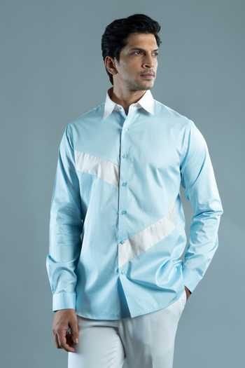 Varoin Marwah Cerulean Cotton Shirt 