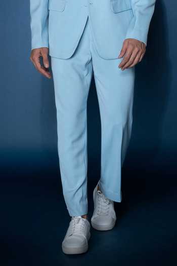 Shop Varoin Marwah Blue Crepe Dressed In Daybreak Suit Set Online at Aza Fashions Shop_Varoin Marwah_Blue Crepe Dressed In Daybreak Suit Set _Online_at_Aza_Fashions