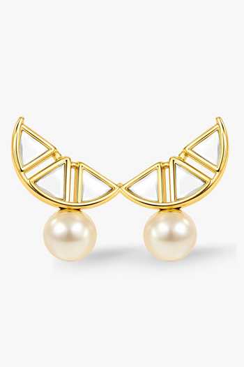 Isharya Yuzu Mirror Pearl Studs 