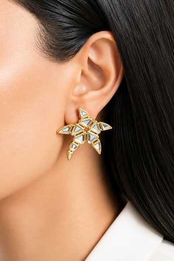 Buy Isharya Gold Plated Stari Mirror Statement Studs Online at Aza Fashions Buy_Isharya_Gold Plated Stari Mirror Statement Studs _Online_at_Aza_Fashions