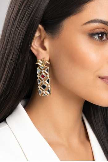 Isharya Pino Mirror Statement Dangler Earrings
