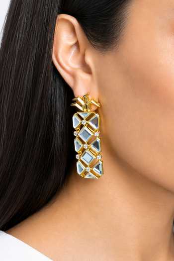 Buy Isharya Gold Plated Pino Mirror Statement Dangler Earrings Online at Aza Fashions Buy_Isharya_Gold Plated Pino Mirror Statement Dangler Earrings _Online_at_Aza_Fashions