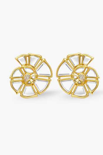 Isharya Conch Mirror Statement Studs 
