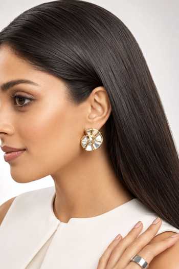 Isharya Conch Mirror Statement Studs 