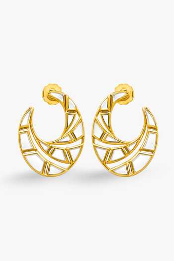 Isharya Crema Mirror Stud Earrings 