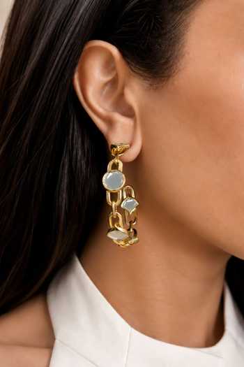 Isharya Pearl Girl Mirror Hoop Earrings 