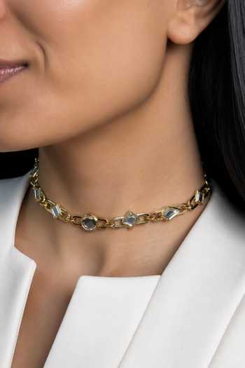 Buy_Isharya_Gold Plated Cherie Mirror Choker Necklace _Online_at_Aza_Fashions