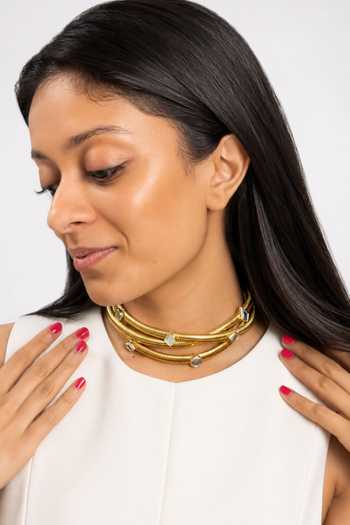 Isharya Geo Statement Mirror Choker 