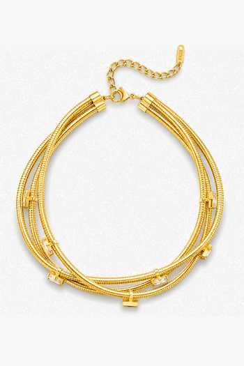 Isharya Geo Statement Mirror Choker 