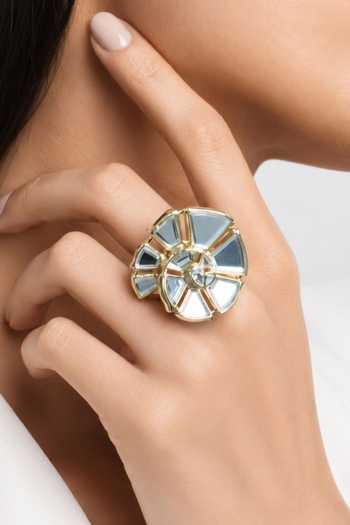 Isharya_Gold Plated Conch Statement Mirror Ring _Online_at_Aza_Fashions