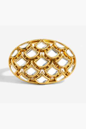 Isharya Pine Mirror Two Finger Ring 