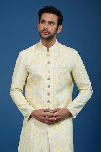 Arihant Rai Sinha Geometric Pattern Sherwani Set 