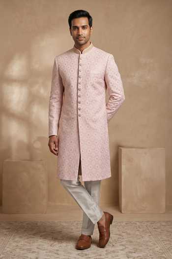 Arihant Rai Sinha Floral Jaal Embroidered Sherwani Set 