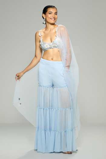 Dilnaz Miss Poo Embroidered Blouse Sharara Set 