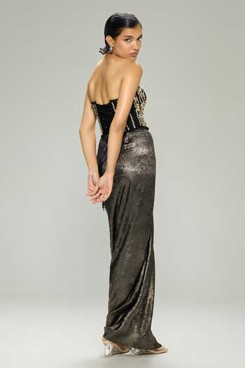 Dilnaz Starry Night Embroidered Corset 