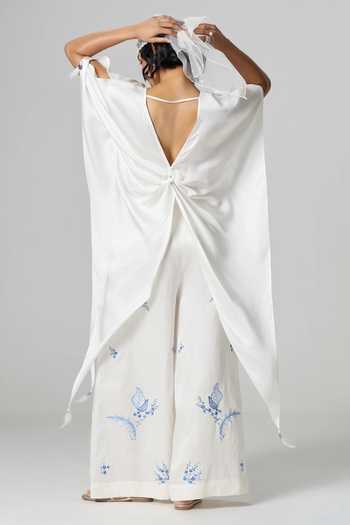 Dilnaz Lazuli Floral Print Flared Pant 