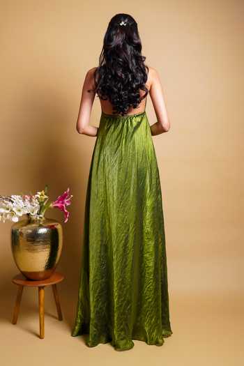 RAYASHA KHAN Aster Halter Neck Gown 