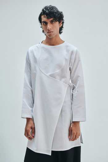Saphed Taj Angrakha Kurta