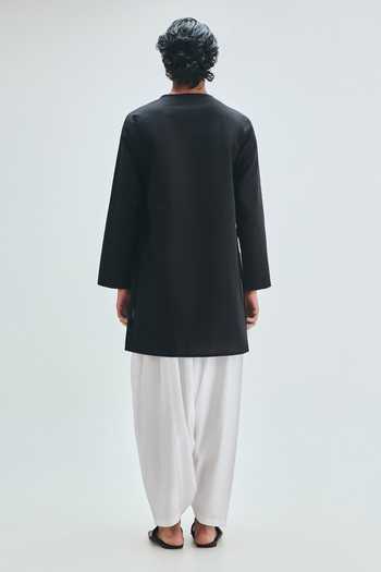 Saphed Taj Dhoti Draped Pant
