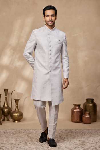 Arihant Rai Sinha Scallop Jaal Sherwani & Aligadhi Pant 
