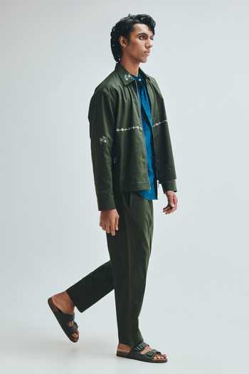 Saphed Pine Linen Tapered Lounge Pant 