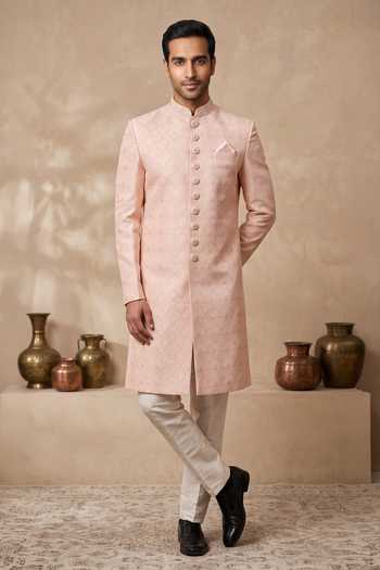 Arihant Rai Sinha Scallop Jaal Sherwani & Aligadhi Pant