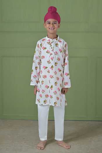 The Plum Bum Floral Print Kurta & Pyjama Set 