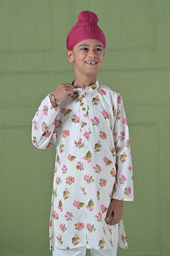 The Plum Bum Floral Print Kurta & Pyjama Set 